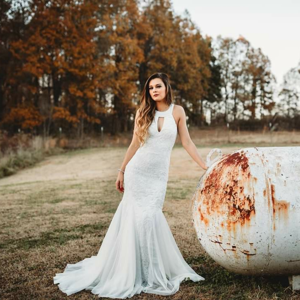 Sherri Hill White Beaded dress